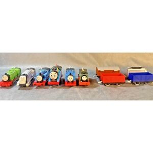 Thomas & Friends Trackmaster Motorized Train Engines Lot 6 Trains 4 Cargo Tested